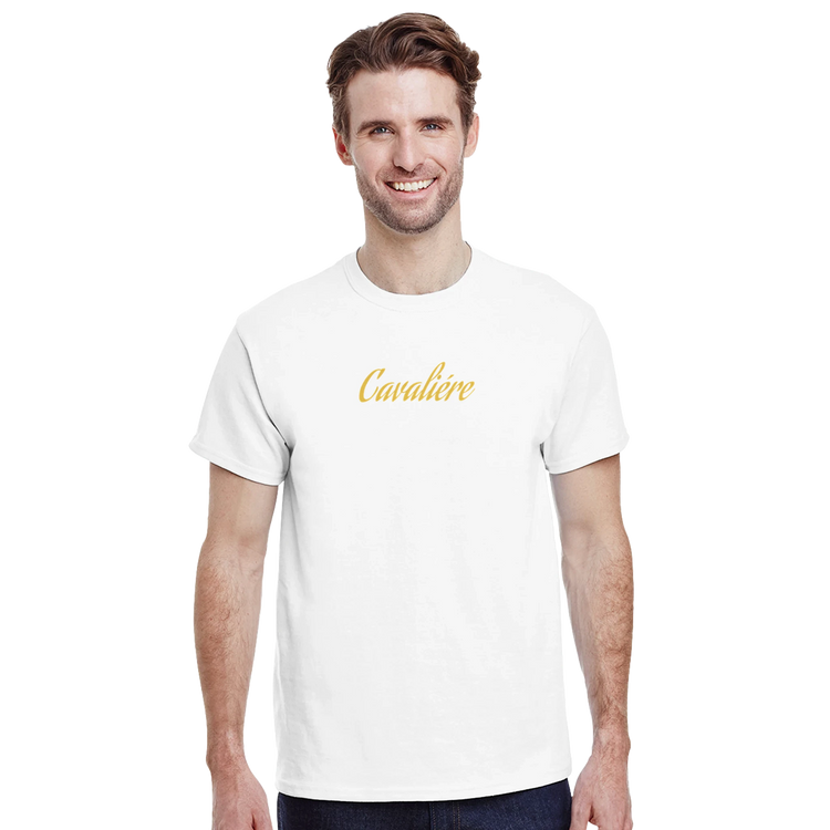 A White Heavyweight Unisex Crewneck T-shirt | Cavaliére