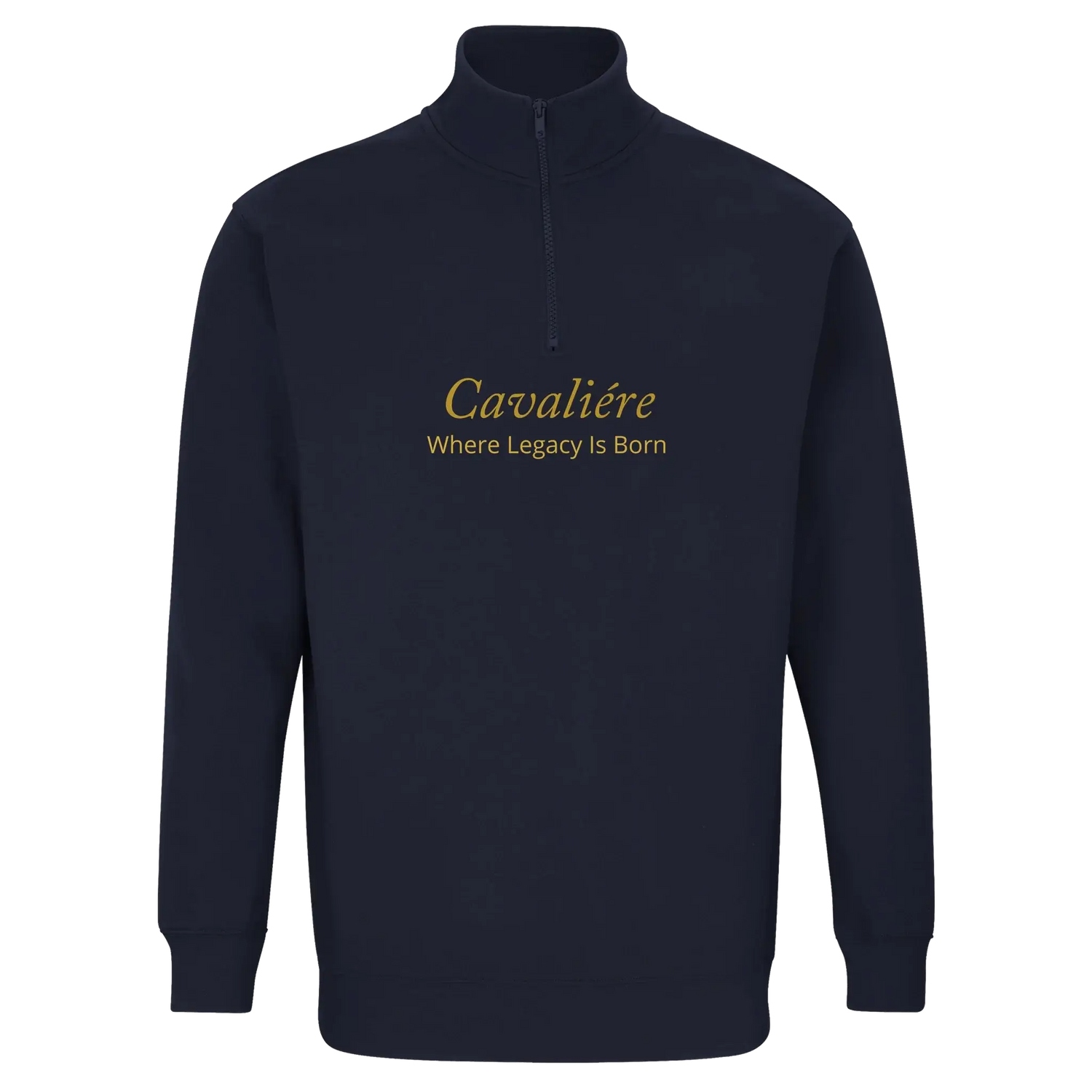 Black Cavaliére Unisex 1/4 Zip Sweatshirt