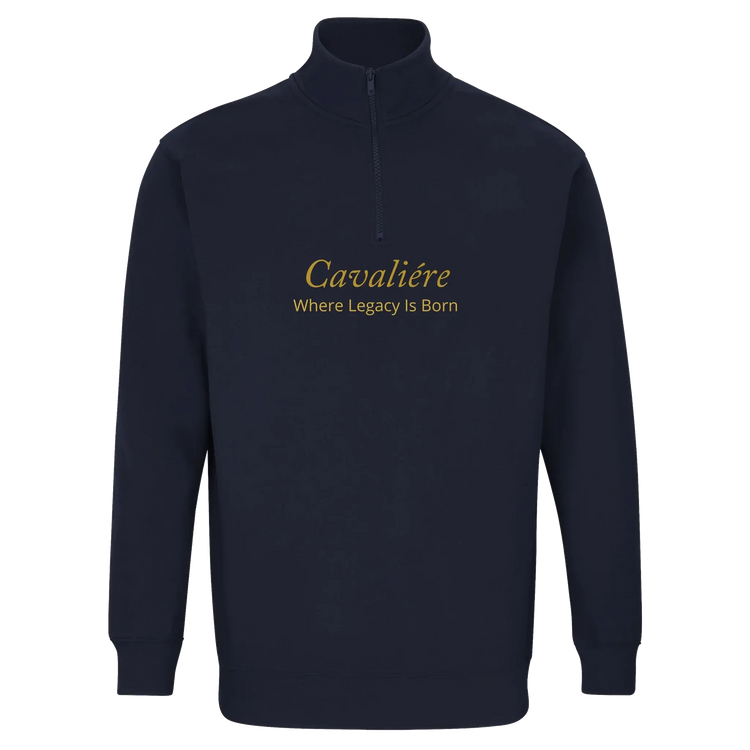 Black Cavaliére Unisex 1/4 Zip Sweatshirt