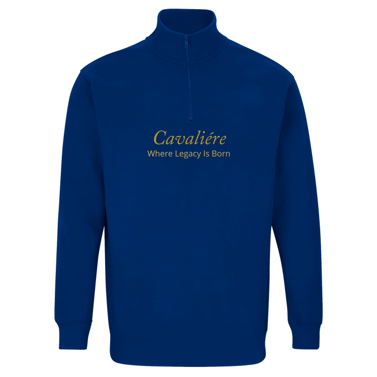 Blue Cavaliére Unisex 1/4 Zip Sweatshirt