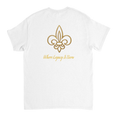 A White Heavyweight Unisex Crewneck T-shirt | Cavaliére