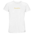 Women Crewneck T-shirt | Cavaliére in white with gold script logo, classic crew neck style and minimalist design