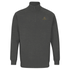 Cavaliére Unisex 1/4 Zip Sweatshirt in dark gray with high collar and subtle logo embroidered on the chest