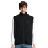 Cavaliére Unisex Microfleece Zip Vest in black with high collar and small embroidered logo on the chest
