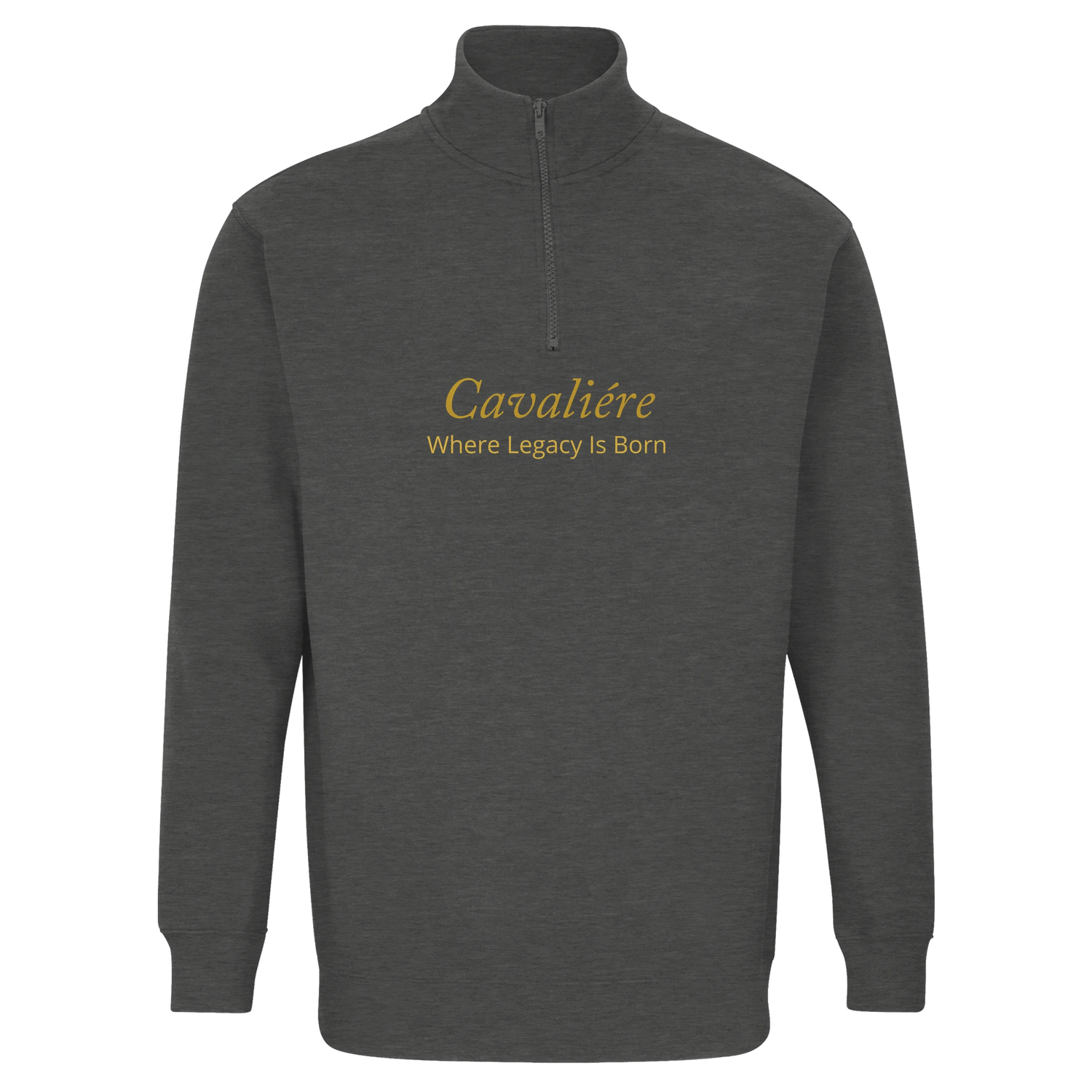 Black Cavaliére Unisex 1/4 Zip Sweatshirt