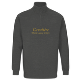 Black Cavaliére Unisex 1/4 Zip Sweatshirt