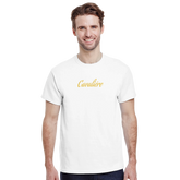 A White Heavyweight Unisex Crewneck T-shirt | Cavaliére