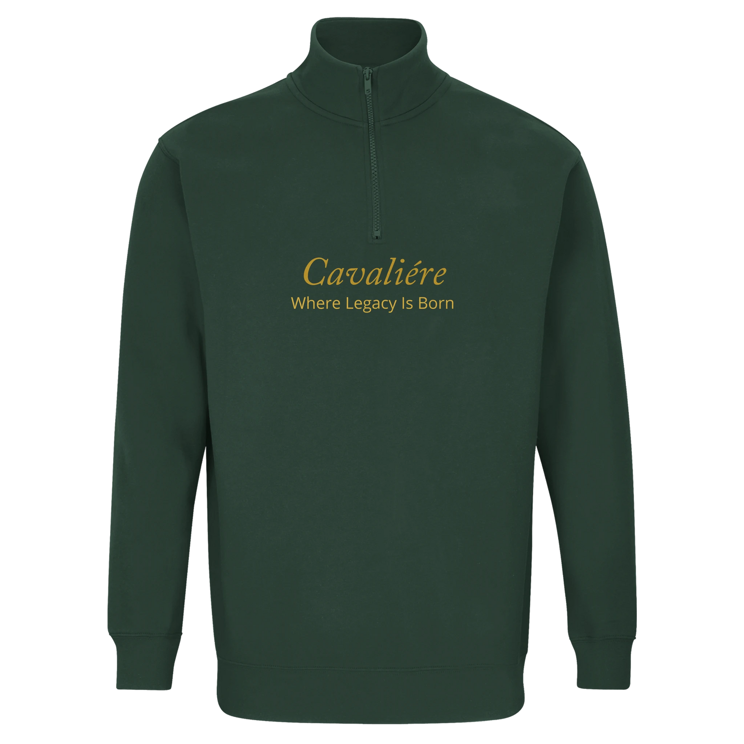 Black Cavaliére Unisex 1/4 Zip Sweatshirt