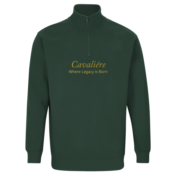 Black Cavaliére Unisex 1/4 Zip Sweatshirt
