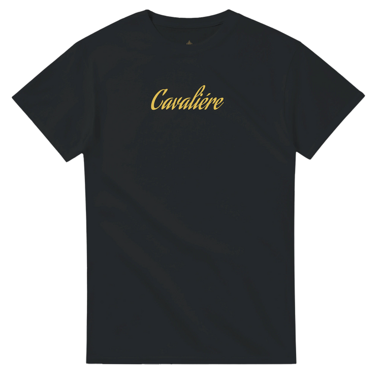 A Black Heavyweight Unisex Crewneck T-shirt | Cavaliére