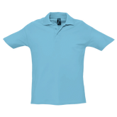 Stylish Cavaliére Unisex Polo Shirt in breathable cotton piqué, featuring a classic waffle texture and ribbed collar.
