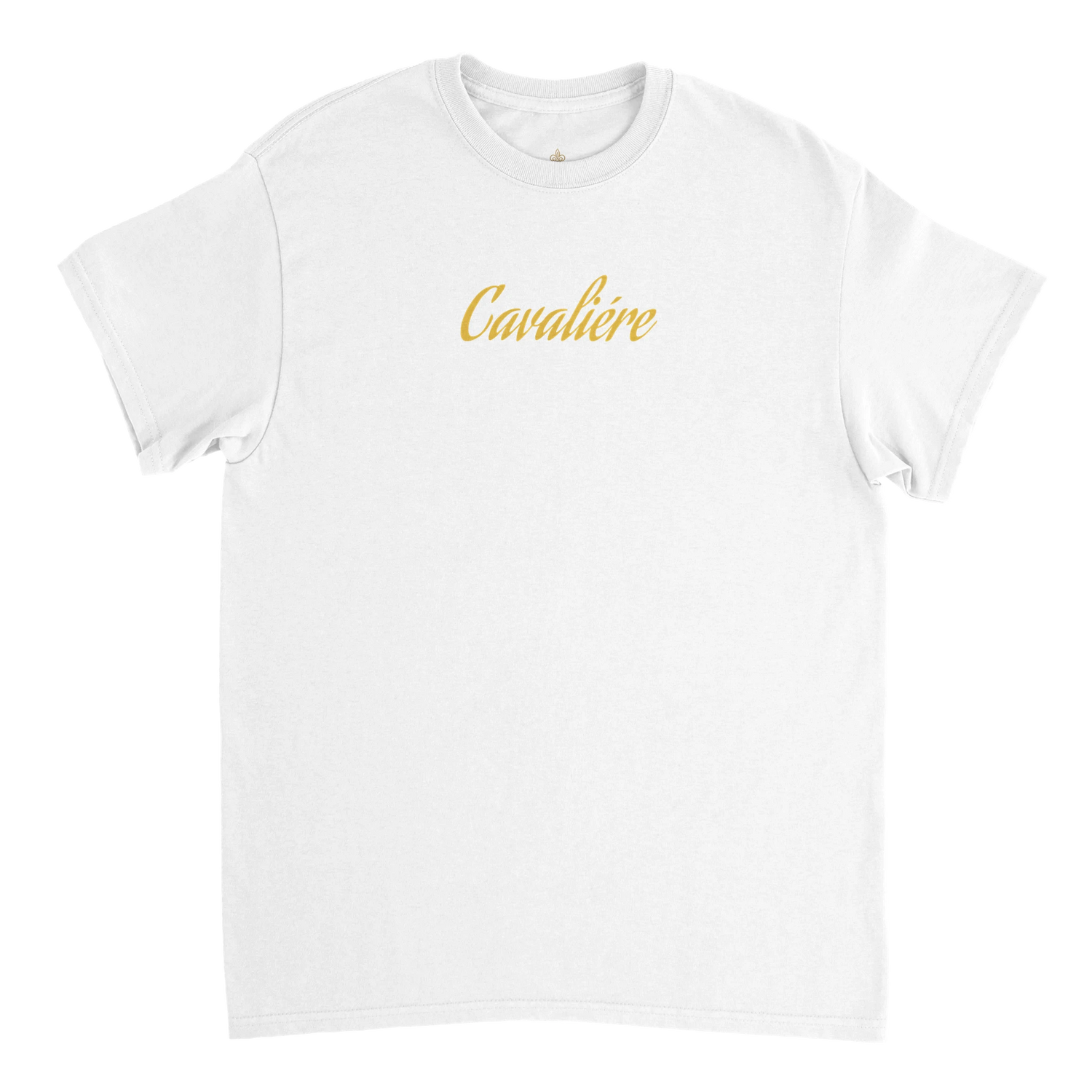 A White Heavyweight Unisex Crewneck T-shirt | Cavaliére