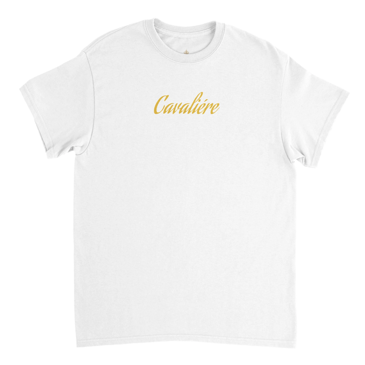 A White Heavyweight Unisex Crewneck T-shirt | Cavaliére