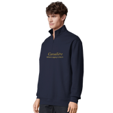 Black Cavaliére Unisex 1/4 Zip Sweatshirt